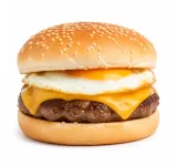 BEEF BURGER WITH CHEESE & EGG